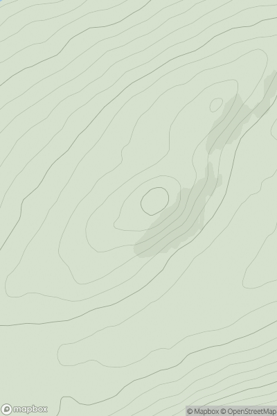 Thumbnail image for Meall nan Ruadhag [Loch Arkaig to Glen Moriston] [NN164981] showing contour plot for surrounding peak